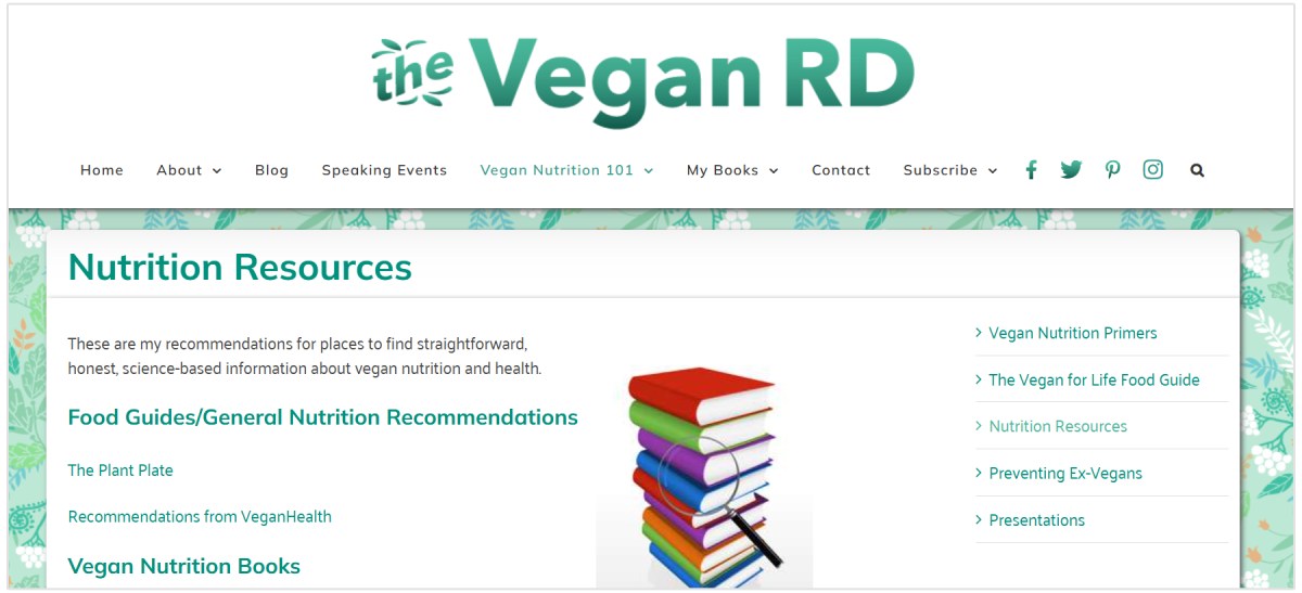 Vegan resource page